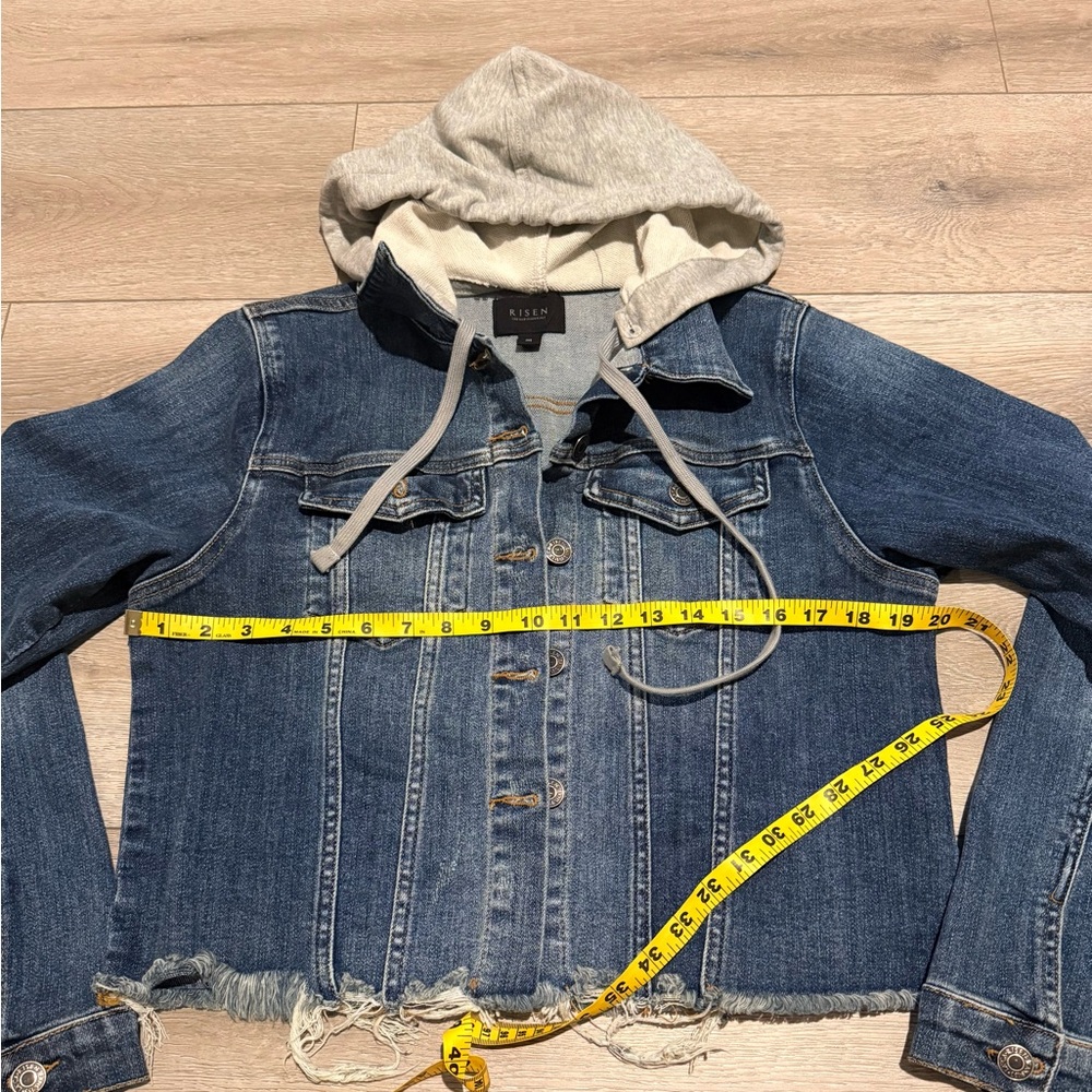 Risen Denim Jacket with Removable Hood - Picture 5 of 6